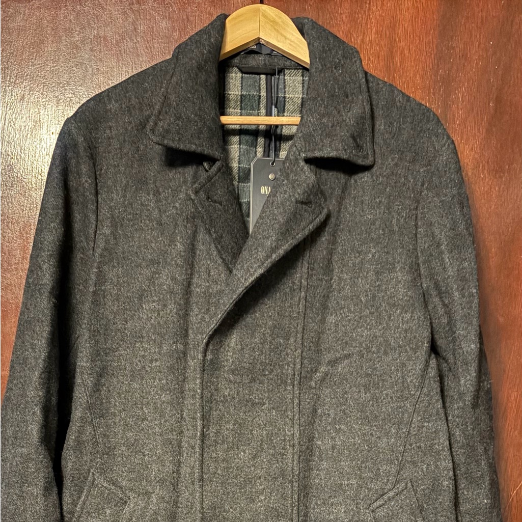 Men's Onassis Gray Wool Blend Coat
